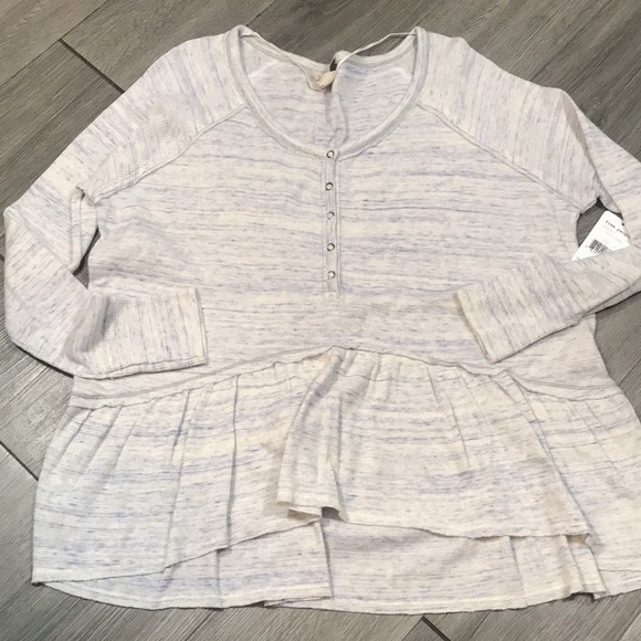 Free People We the Free NWT OB554872 1103 Ivory Blue Combo size M - Picture 5 of 11